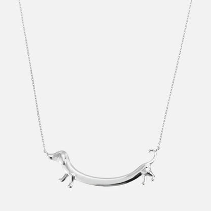 Guld Dachshund Statement Halsband Jewelry