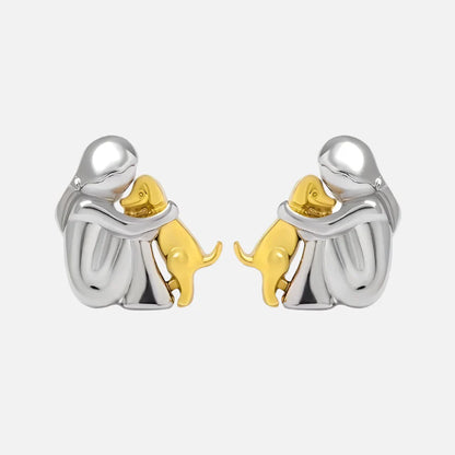 Sterling Silver Guld Hund Lover Örhängen