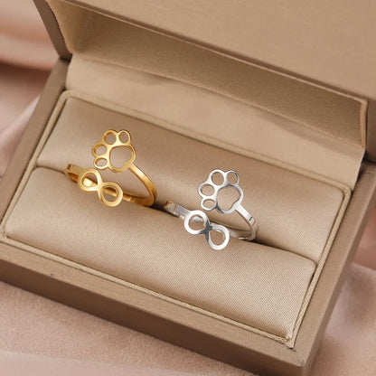Sterling stål Infinity Tass Memorial Ring