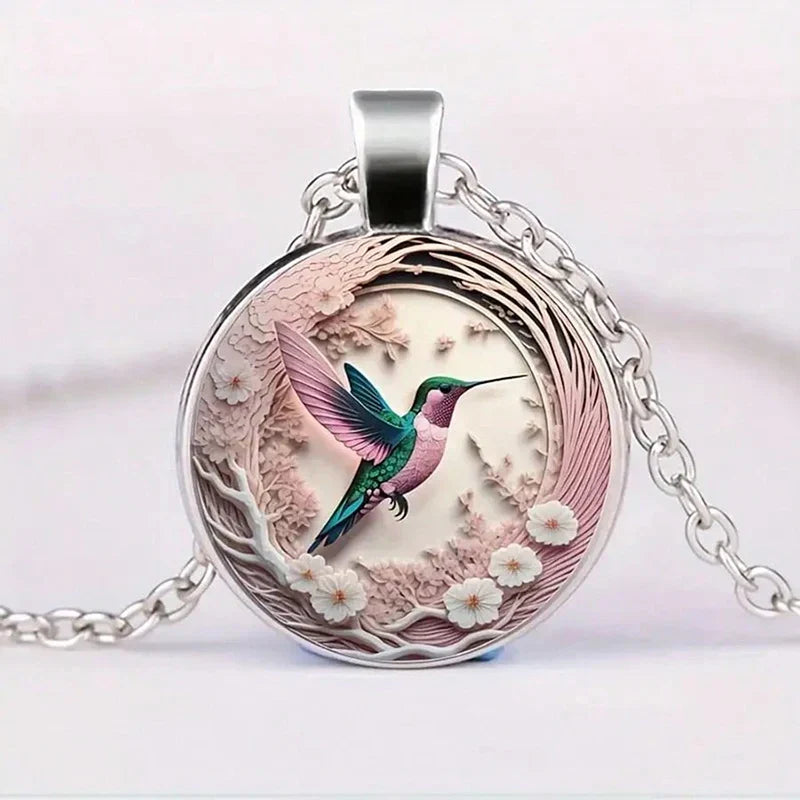 Kolibri Glass Dome Hänge Halsband