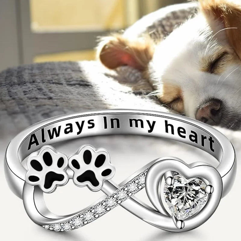 Sterling Silver Tass Print Infinity Ring