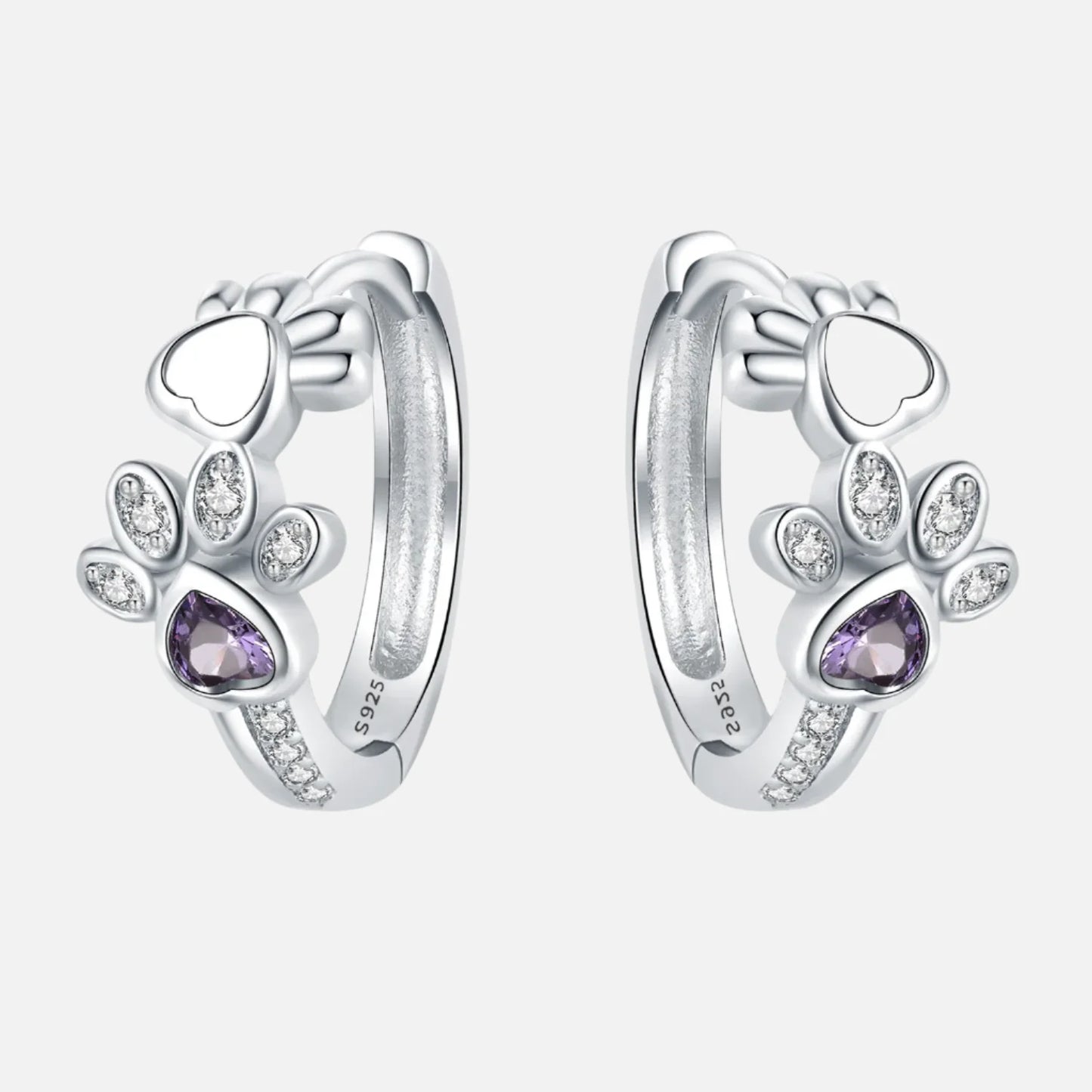 Sterling Silver Tass Print Hoops