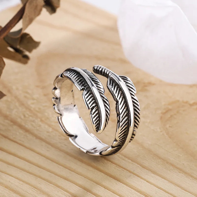 Fjäder From An Ängel Justerbar Memorial Ring