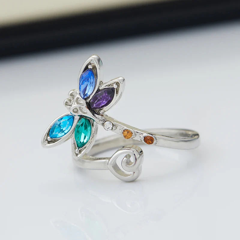 Vintage Trollslända Justerbar Ring