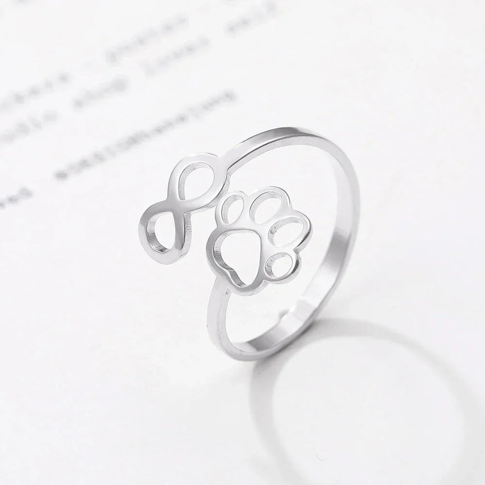 Sterling stål Infinity Tass Memorial Ring