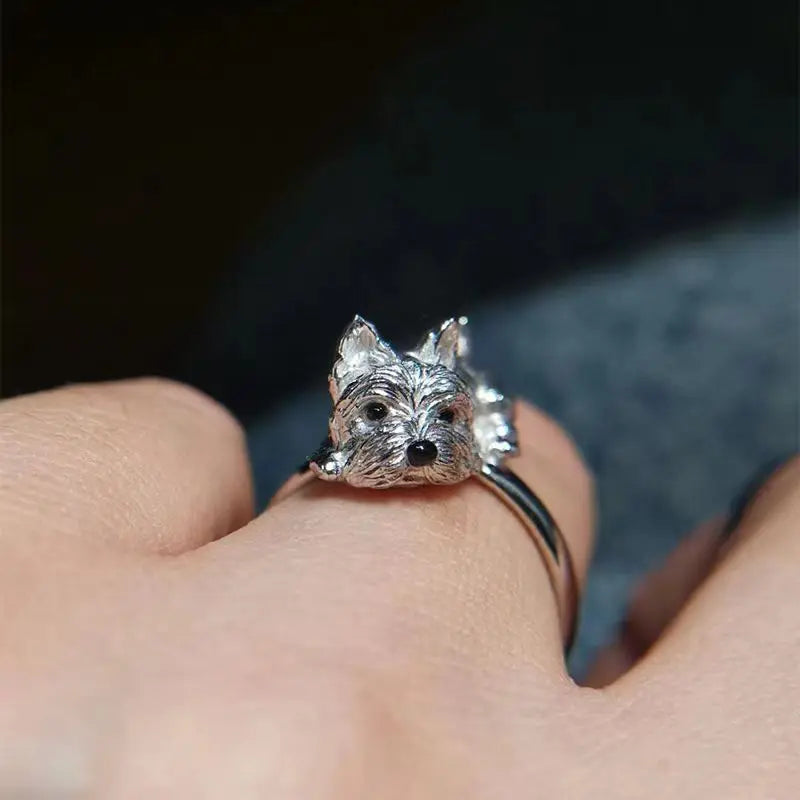 Silver Hund Wrap Statement Ring