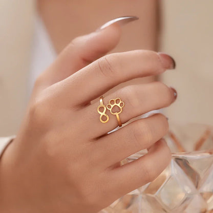 Sterling stål Infinity Tass Memorial Ring