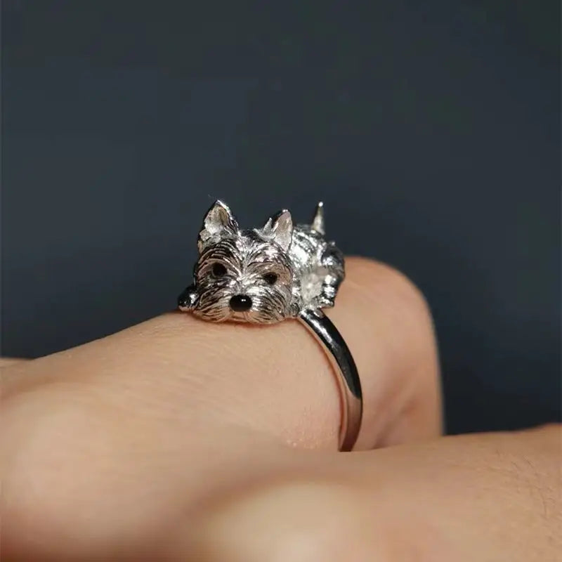 Silver Hund Wrap Statement Ring