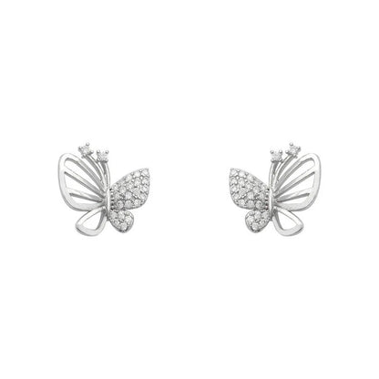 Elegant Zircon Fjäril Stud Örhängen