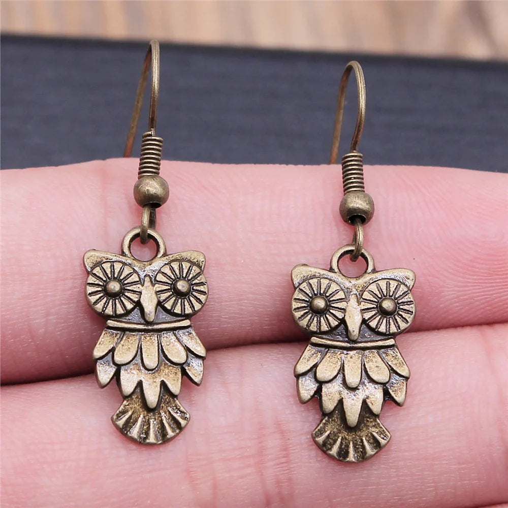Vintage Uggla Bohemian Dangle Örhängen