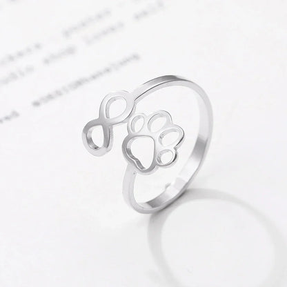 Sterling stål Infinity Tass Memorial Ring