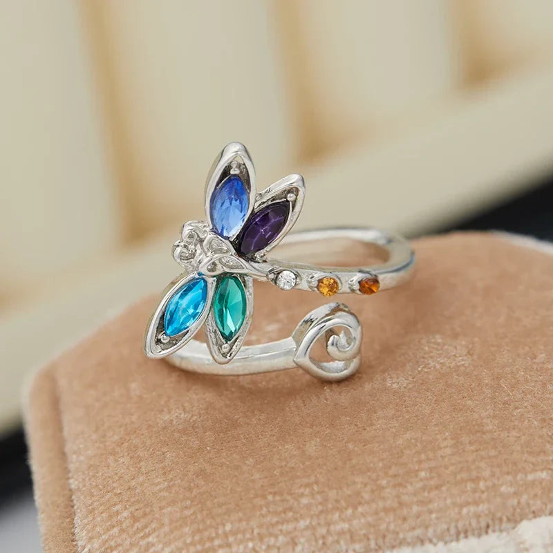 Vintage Trollslända Justerbar Ring