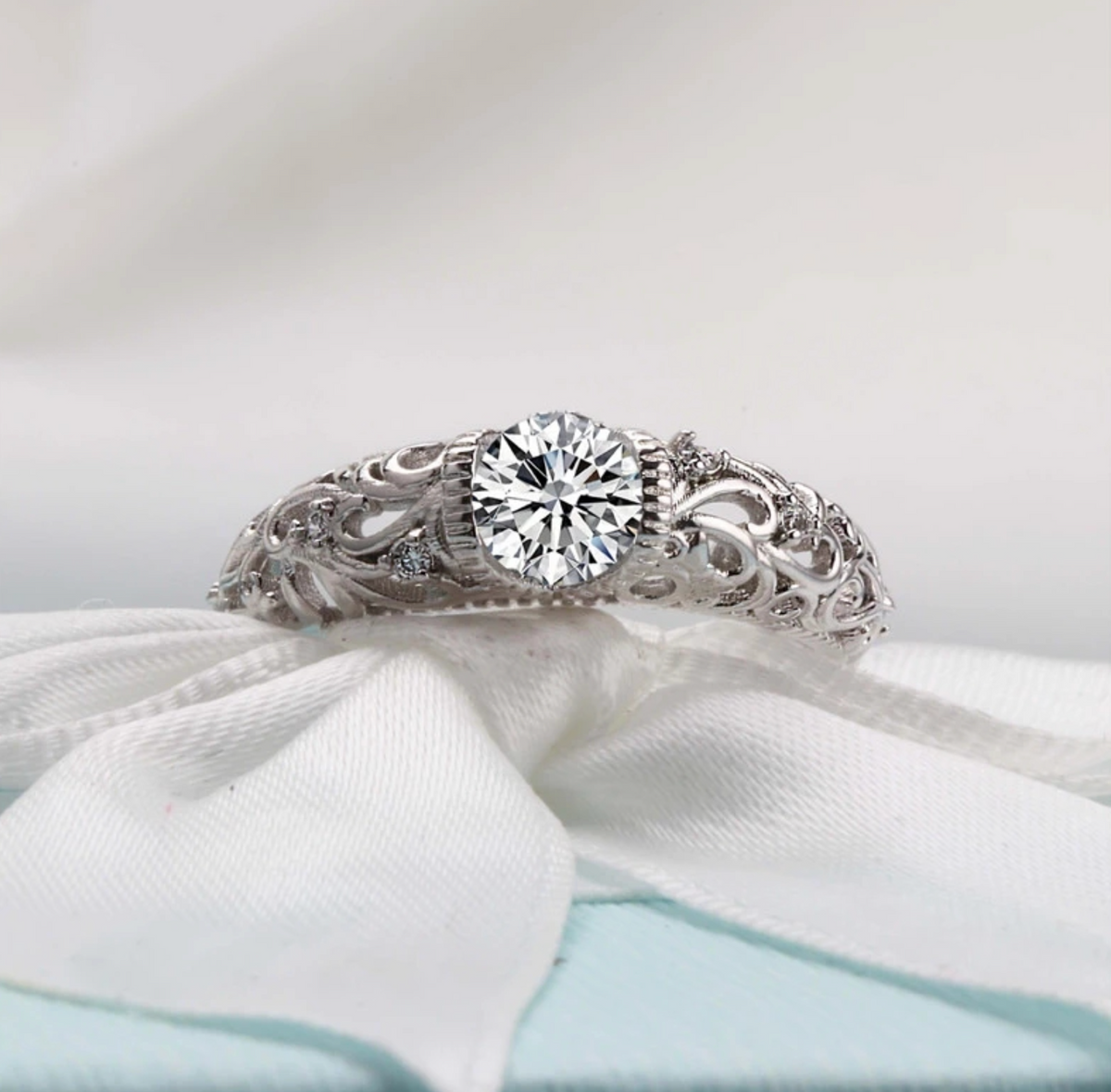 Elegant Sterling Silverfärgad Ring