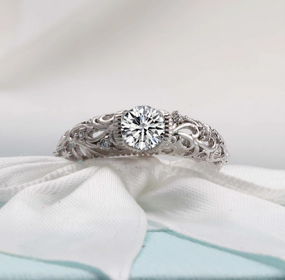 Elegant Sterling Silverfärgad Ring