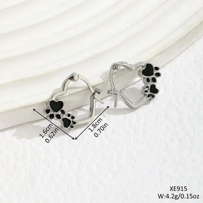 Silver Tass Hjärta Memorial Hoops