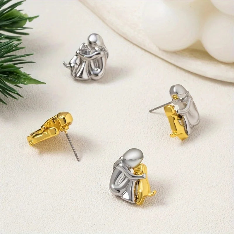 Sterling Silver Guld Hund Lover Örhängen