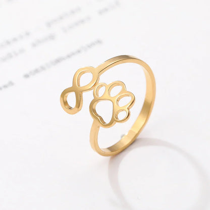 Sterling stål Infinity Tass Memorial Ring