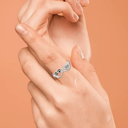 Sterling Silver Tass Print Infinity Ring