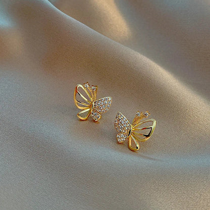 Elegant Zircon Fjäril Stud Örhängen