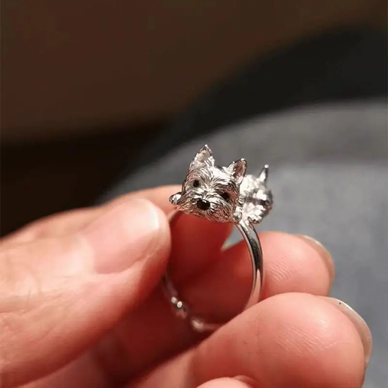 Silver Hund Wrap Statement Ring
