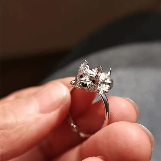 Silver Hund Wrap Statement Ring
