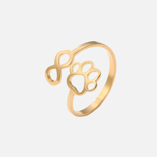 Sterling stål Infinity Tass Memorial Ring