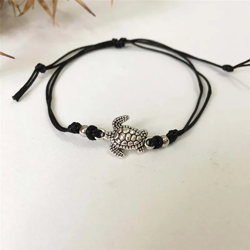 Havs Sköldpadda Leather Vristlänk Armband