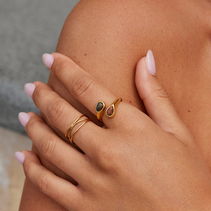 Tiger Eye Sten Wrap Ring