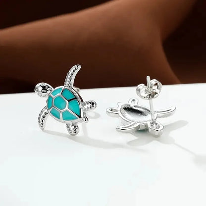Havs Sköldpadda Stud Örhängen Ocean Inspired
