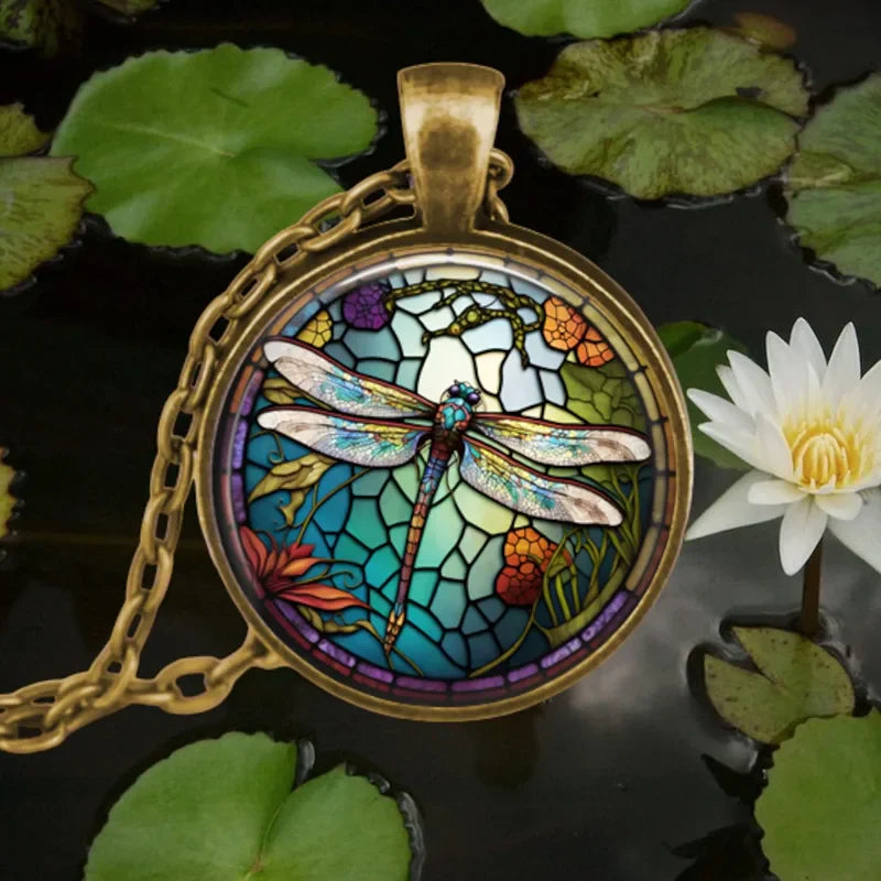 Skog Spirit Animal Glass Hänge Halsband