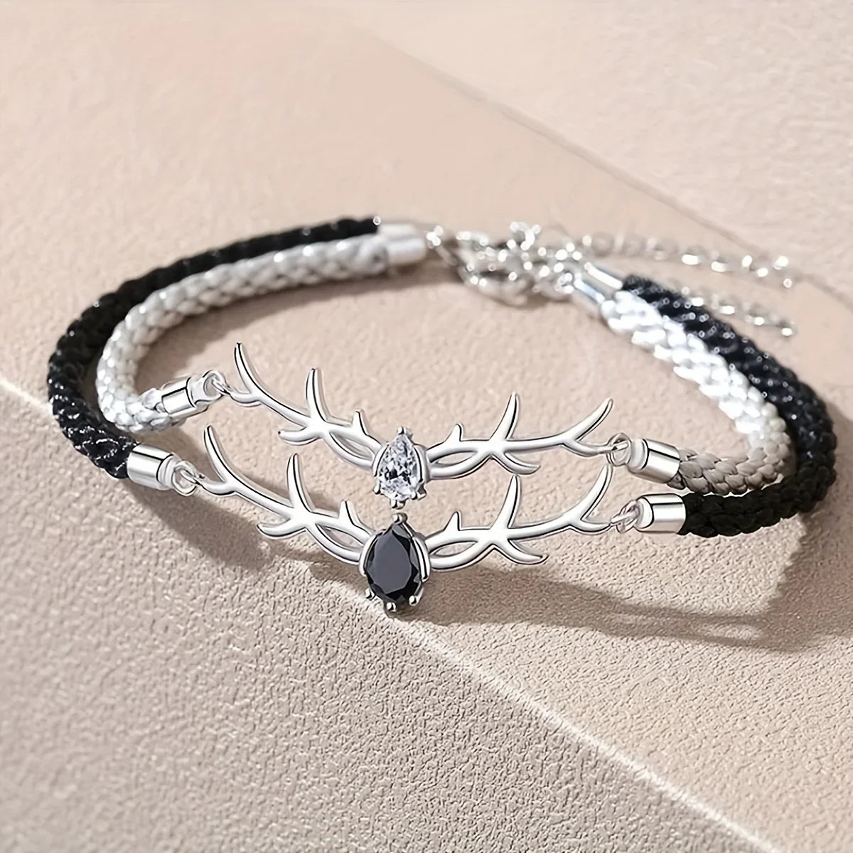 Deer Horn Hjärta Armband Zircon