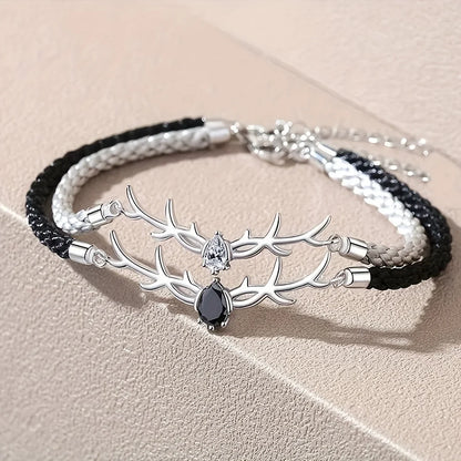Deer Horn Hjärta Armband Zircon