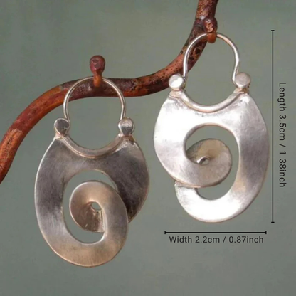 Vintage spiralörhängen i silver