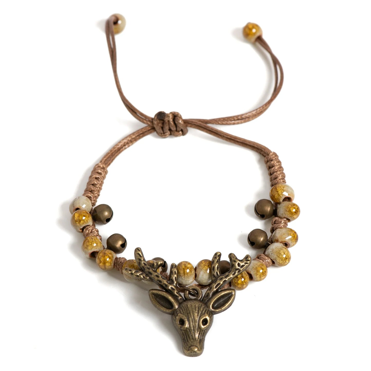 Ceramic Fawn Berlock Armband Handgjord