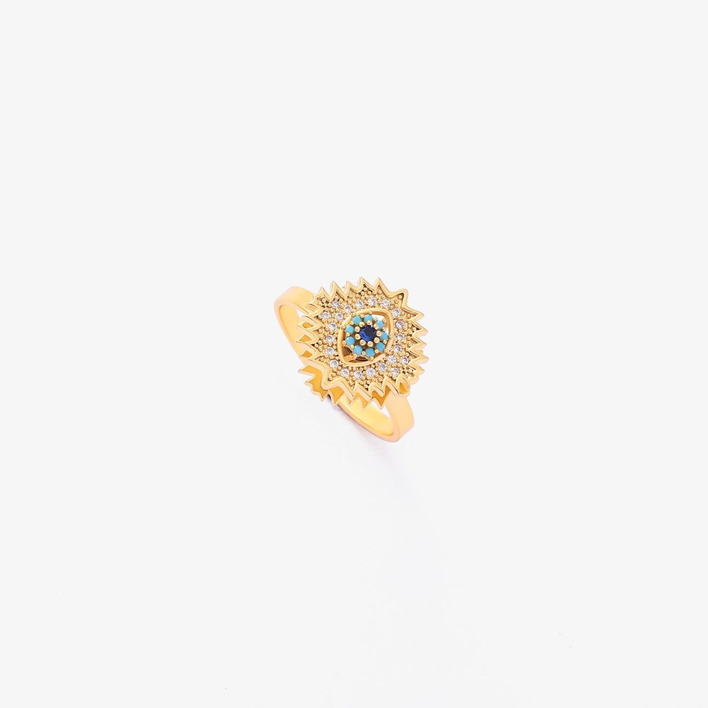 Sapphire Solstråle Snurrande Ring | Guld