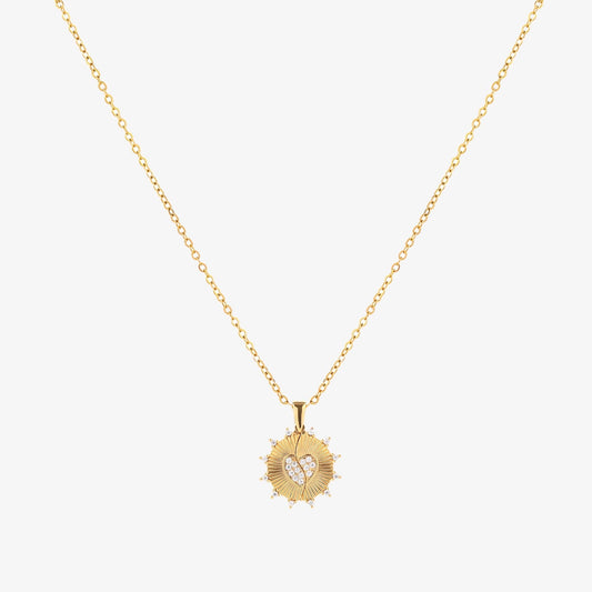 Solstråle Kärlek halsband | Guld