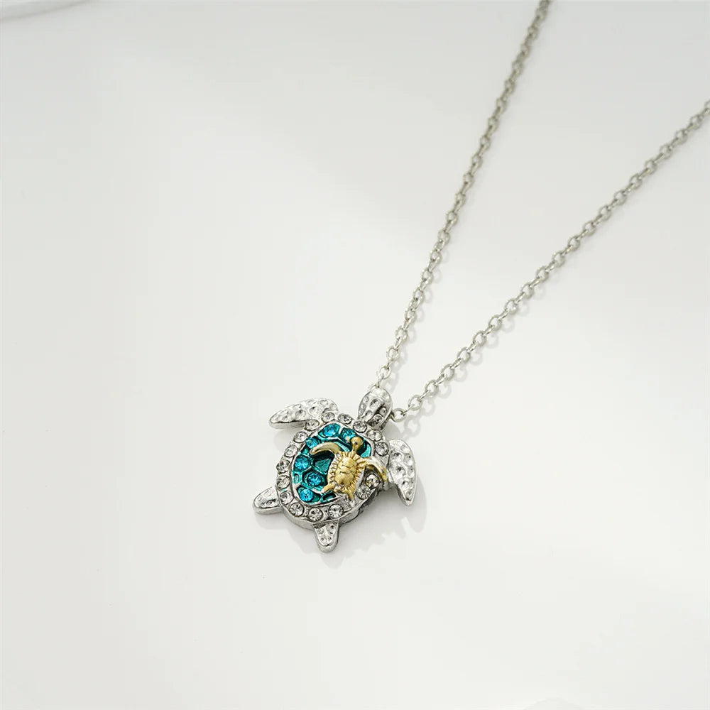 Havs Sköldpadda Hänge Halsband Vintage Ocean