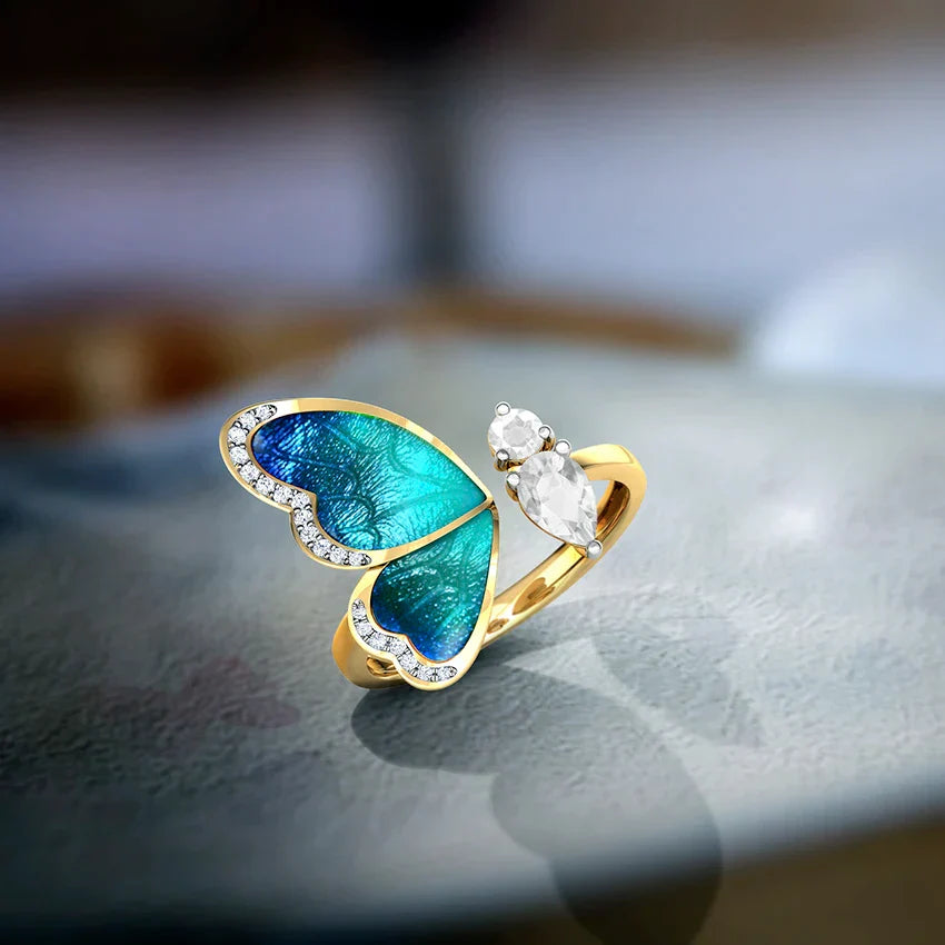 Blue Fjäril Dreams Ring