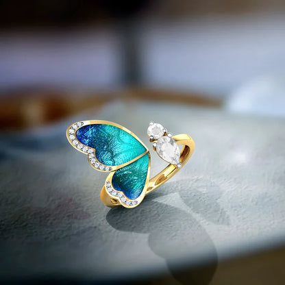 Blue Fjäril Dreams Ring