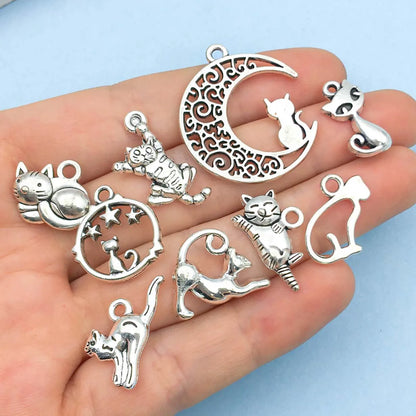 Antique Silver Katt Memorial Charms