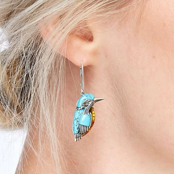 Blue Kolibri Enamel Jewelry Set
