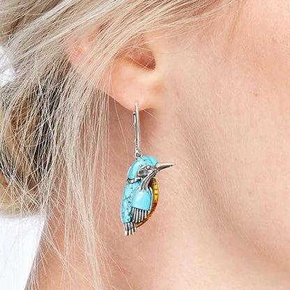 Blue Kolibri Enamel Jewelry Set