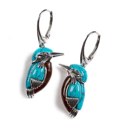Blue Kolibri Enamel Jewelry Set