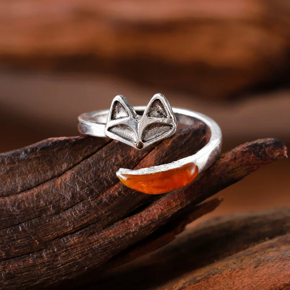 Vintage Räv Spirit Justerbar Ring