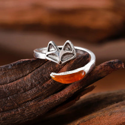 Vintage Räv Spirit Justerbar Ring