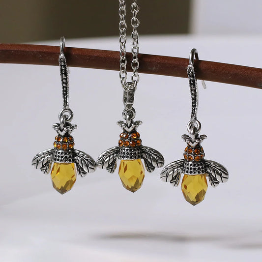 Vintage Bi Halsband Örhängen Set