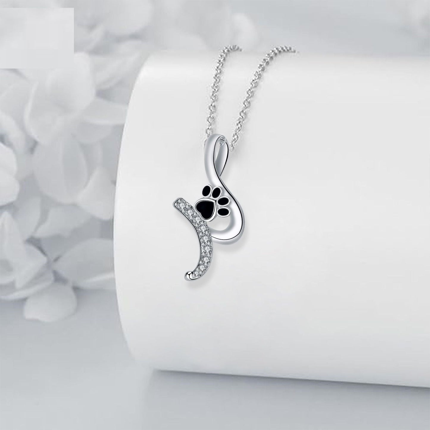 Cute Tass Print Hänge Halsband
