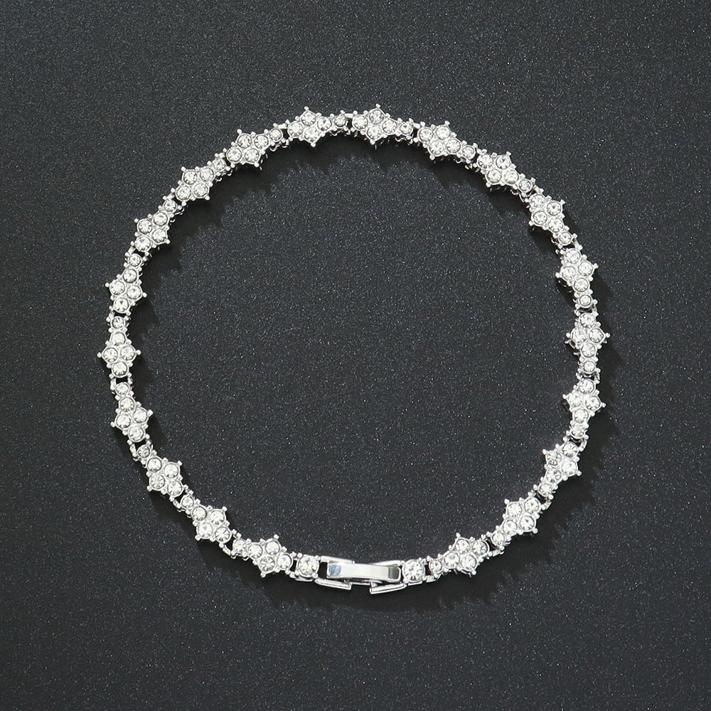 Klassisk Cluster Tennis armband | Guld