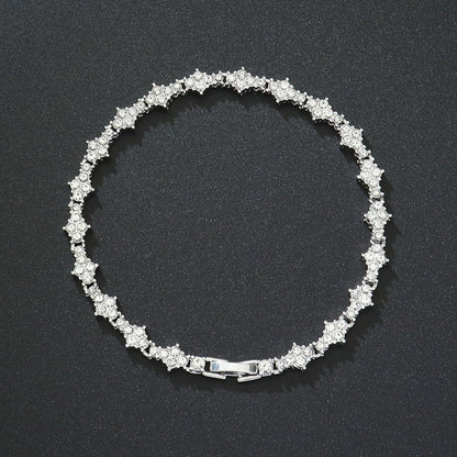 Klassisk Cluster Tennis armband | Guld