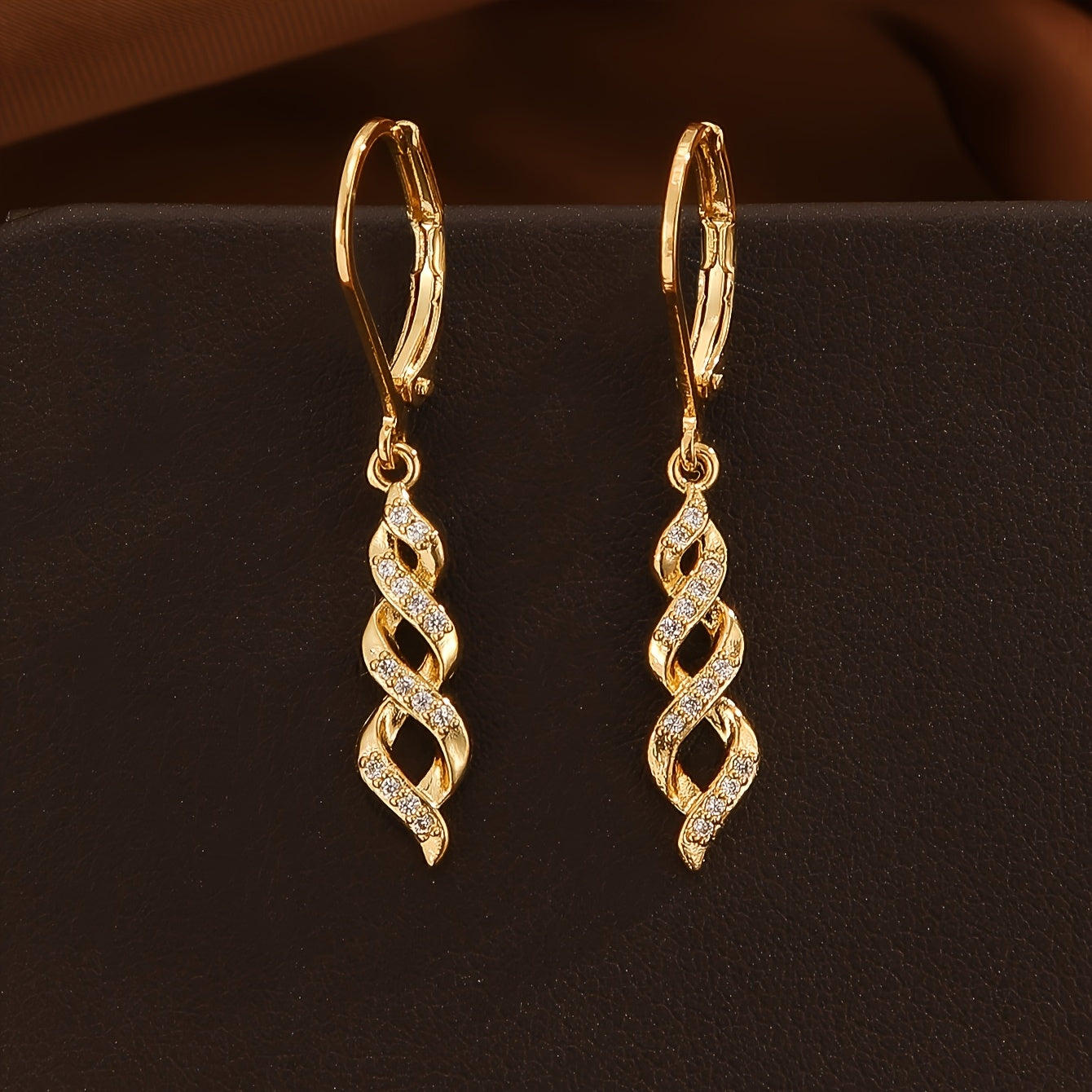 Shimmer Twist Ava örhängen | Guld